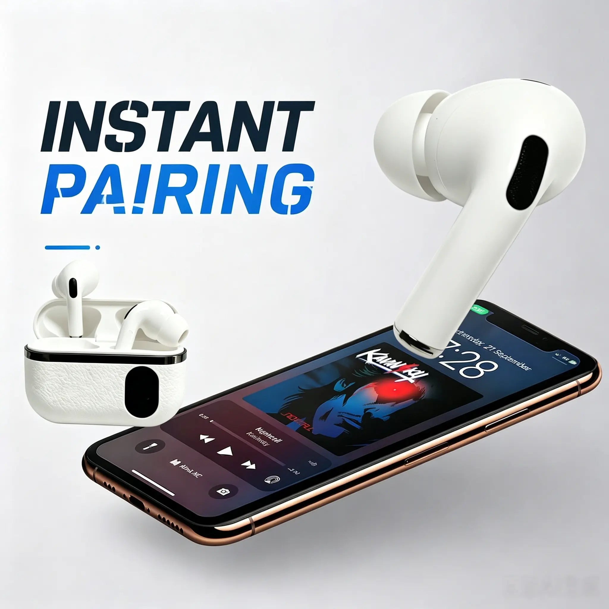 Experience Unmatched Style and Sound with the Fluffdrip T01 Rechargeable Wireless Bluetooth In-Ear Headphones - Perfect for Any Device!
