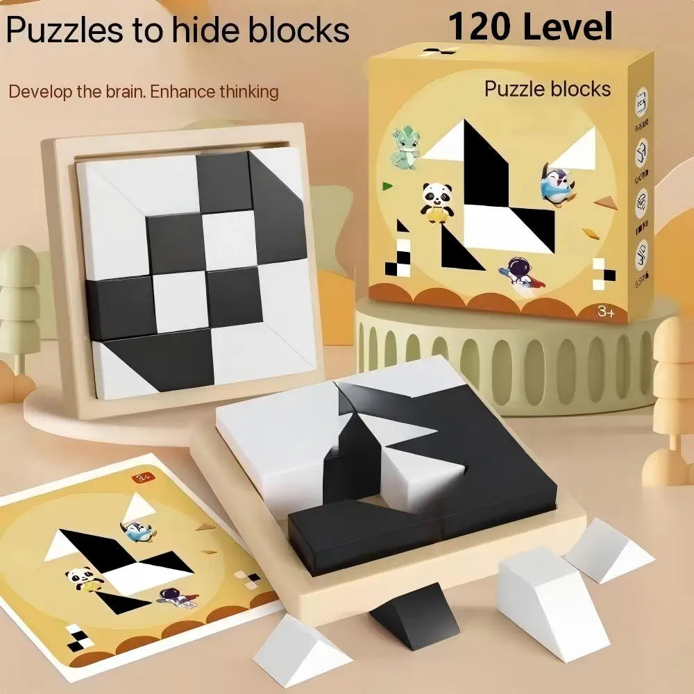 Hidden Block Puzzle 120 Level ABS Material Interesting Enhances Logic and Spatial Reasoning Suitable for 6 Years Old